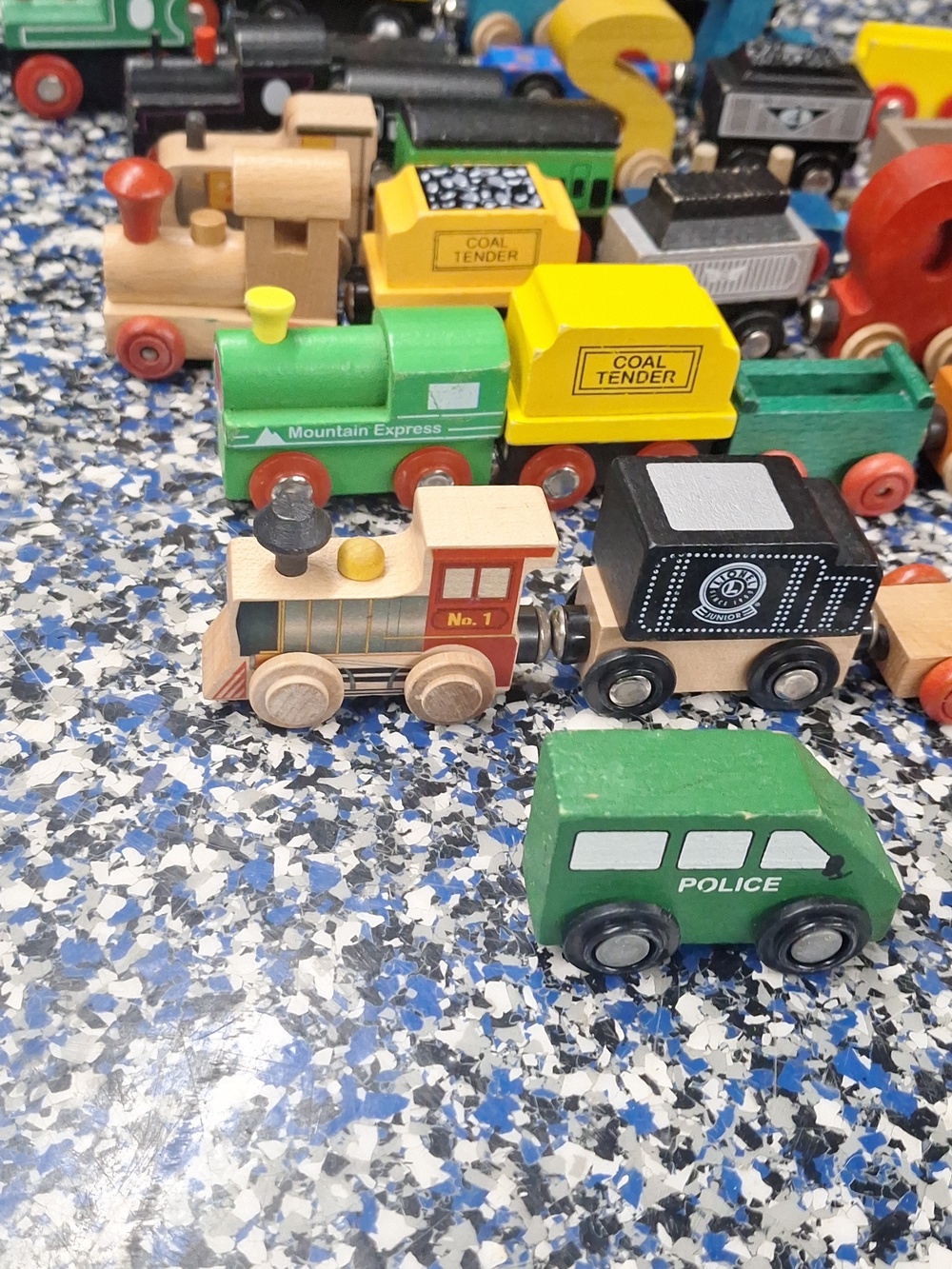 Colorful Wooden Toy Train Set – Multi-Color Kids Toy - Picture 2 of 4